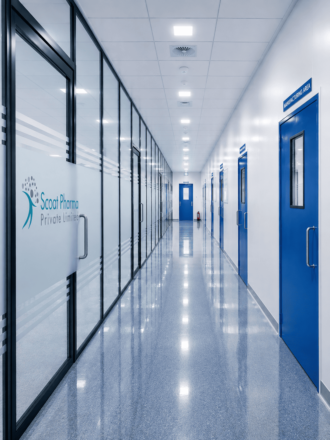 Scoat Pharma Modern Facility Corridor